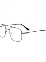 Computer metal eye frame glasses zero power, anti glare and blue ray cut, men and women