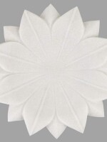 MBSC White Marble Flower Shape Urli (Bowl) for Fruits, Candle Decoration and for Multi Purpose use