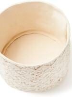 Woven Macrame Storage Baskets with Natural Cotton Rope