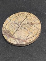 Brown Marble Tea/Coffee/Cocktail Round Coaster Set of 4 pcs for Drinks Hot & Cold, Table Decorative Cocktail Coaster