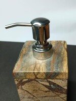 Bathroom Soap Dispenser for Home Décor/Bath Accessories Golden Brown Marble Liquid Dispenser handwash soap/Shampoo/Lotion Dispenser for Bathroom & Ki