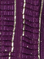 Purple georgette naira cut long kurta sleeve 3/4 gota work