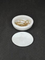 White Alabaster marble Jewellery Box - Natural stone