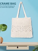 Stylish Handmade Macrame Sling Bags For Women’s macrame hand bag full size off white( bag008)