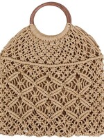 Stylish Handmade Macrame Sling Bags For Women’s macrame hand bag full size Beige ( bag005)