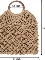 Stylish Handmade Macrame Sling Bags For Women’s macrame hand bag full size Beige ( bag005)