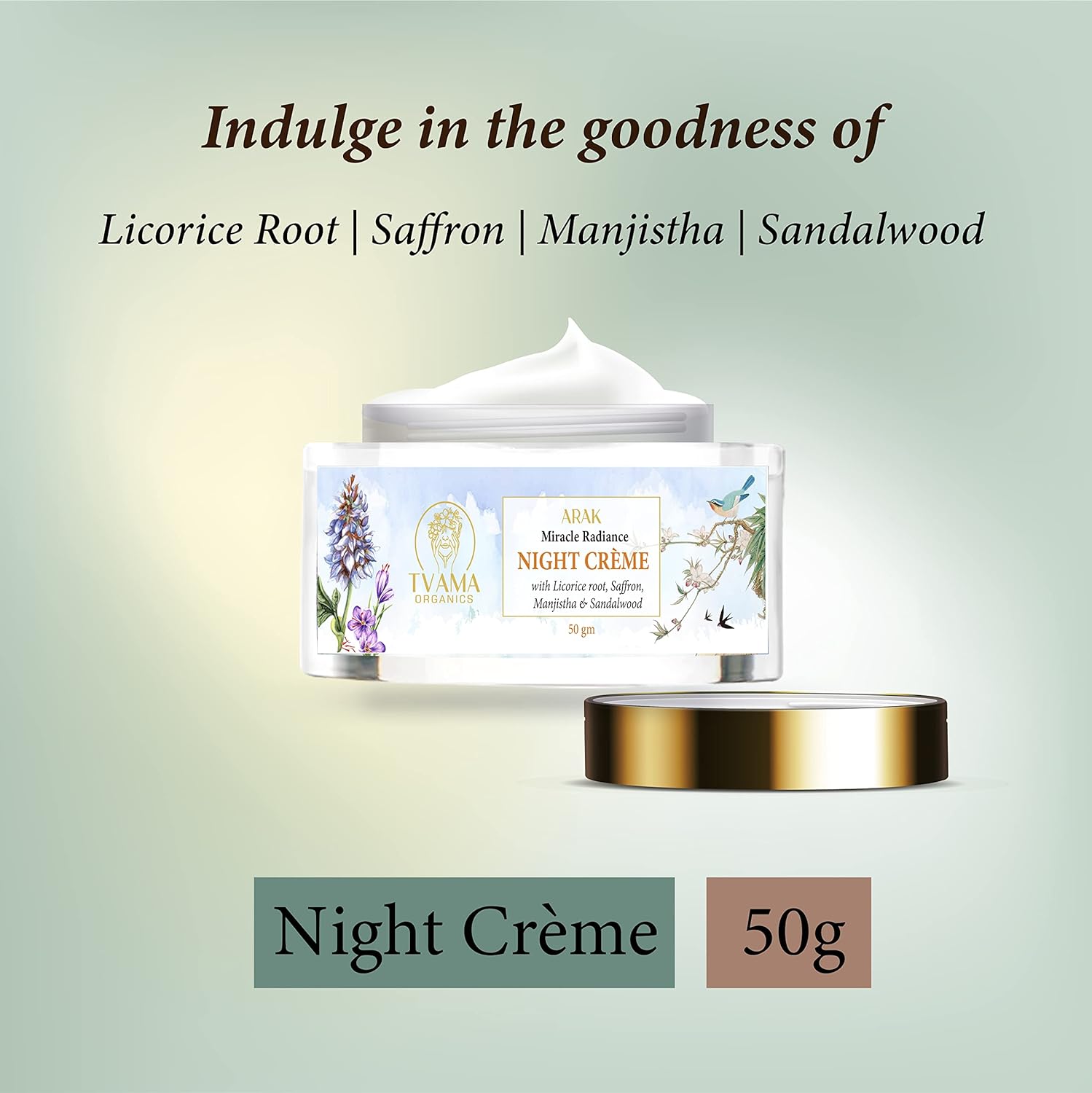 Saffron, sandalwood, manjistha & licorice night cream | face cream for ...