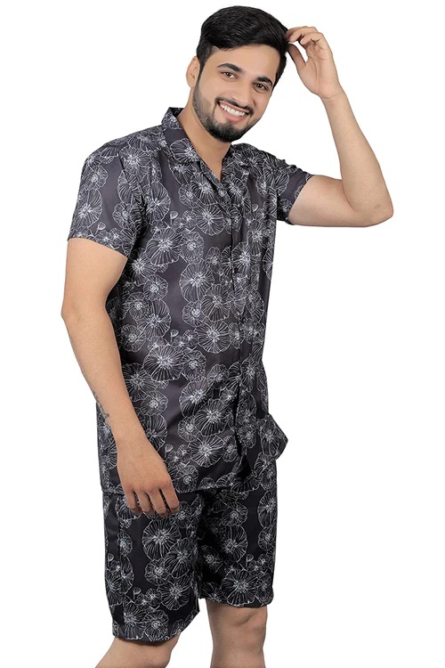 Amazon.com: Yukiuiny Men's V Neck Short Sleeve Cotton Pyjama Tops Soft  Sleepwear Breathable Nightgown Knee Length Night Shirts Loose Nightwear  Lounge Wear Black 3XL : Clothing, Shoes & Jewelry