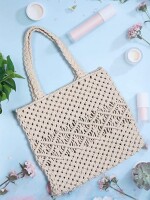 Stylish Handmade Macrame Sling Bags For Women’s macrame hand bag full size off white( bag008)