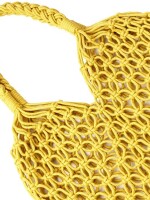 Stylish Handmade Macrame Sling Bags For Women’s macrame hand bag full size Yellow  (bag004)