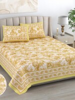 Latest floral design double bedsheet with 2 pillow cover 100*108 (King size)