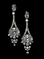 Elegant sparkle struck silver earrings