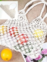 Stylish Handmade Macrame Sling Bags For Women’s macrame hand bag full size off white ( bag003)