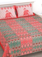 Pure 100% cotton double bedsheet with 2 pillow covers