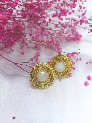 Latest moonstone stud earring