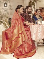 golden zari weaving , Handloom Tradition , Silk Fabric , Regal Aesthetic , Ethnic Fashion