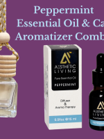 Aesthetic Living Car Aromatizer/ Diffuser Bottle with Essential Oil(Square transparent shape-5ml+ Essential oil15ml)