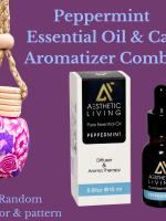 Aesthetic Living Floral Car Aromatizer/ Diffuser Bottle with Essential Oil(Urn shape-5ml+ Essential oil 15ml)