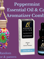 Aesthetic Living  Car Aromatizer/ Diffuser Bottlewith Essential Oil(vase shape-15ml+ Essential oil 15ml)