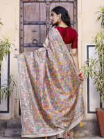 Stunning matasya hand painted madhubani silk saree