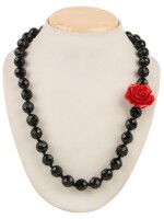 Bora bora beaded black necklace