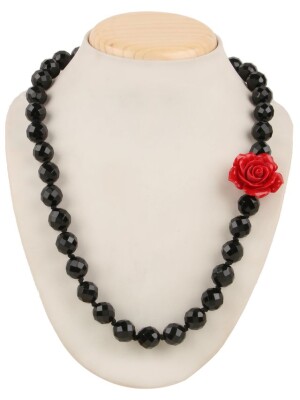 Bora bora beaded black necklace