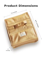 Peacoy,Golden Travel Jewellery Organiser, Jewelry Storage Bags for women for Earrings, Rings, Bracelet With 2 Transparent Pouches,