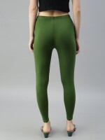 Stylish mehndi green cotton legging