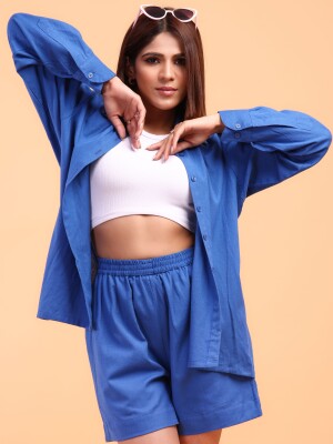 Latest Designs Oversized Blue Shirt , Designer Collection and  Timeless Styling