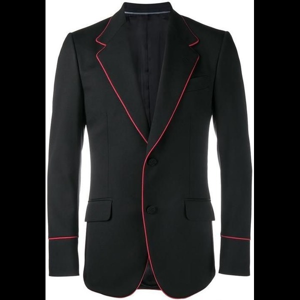 Imperial black blazer with Red piping