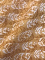 Hand screen prints on viscose chanderi lurex dress material