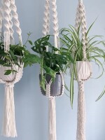 Chunky Macrame Plant Hanger / Spiral Crown / 3 sizes / Handmade Hanging Planter