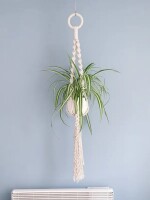 Chunky Macrame Plant Hanger / Spiral Crown / 3 sizes / Handmade Hanging Planter