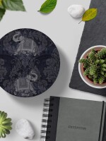 Jaipuri Ele/Hathi MDF Table Round & Square Coasters Set of 6