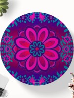 Sparkling Flower Round & Square Coaster Set of 6 Pcs