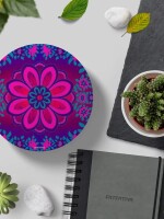 Sparkling Flower Round & Square Coaster Set of 6 Pcs