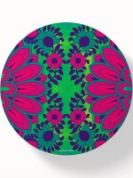 Blooming Flower Round & Square Tea Coaster Set of 6