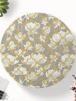 White Lotus Flower Round & Square Coaster Set of 6