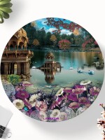 Gadisar Lake Scene Table Coasters Set of 6