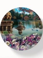 Gadisar Lake Scene Table Coasters Set of 6