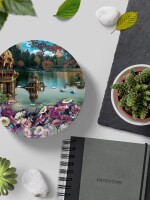 Gadisar Lake Scene Table Coasters Set of 6