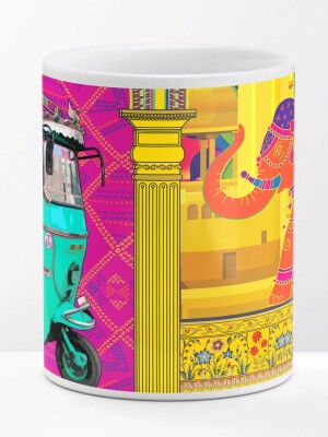 Ethnic Indian Elephant Coffee Mug