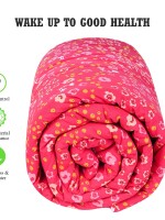 Swaas 100% Pure Cotton Bright Blooms Pink/Green Quilt