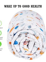 Swaas Antimicrobial 100% Cotton Kids Space Galaxy Quilt