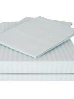 Double bed sheet 100% Pure Cotton 6MM Stripes Blue Mist Bed sheet Set
