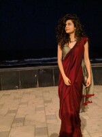 Pure Cotton,Maroon Body Silk Ghicha pallu Saree