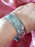 Sterling Silver Kada Sterling Silver Bangle Silver Rawa Kada by Geeta Kalle