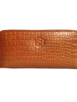 Tan Genuine Leather Party Wallet