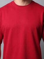 Mehroon oversized Cotton T-shirt for men's