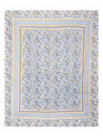 Ink blue Jaipuri Print Cotton king 90 by 108 Floral Bedsheet with two big size pillow cover BS-49